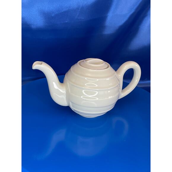 Vintage Bauscher Weiden Germany White Ribbed Teapot Jug - Picture 1 of 9